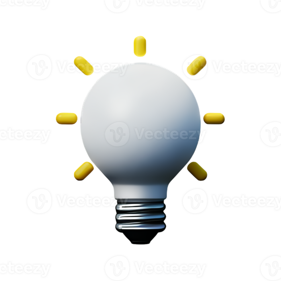 LightBulb Idea Lamp AI Generative png