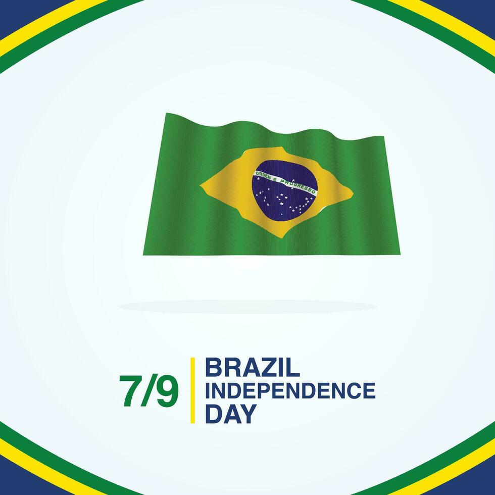 Brazil celebration brazilian independence carnival festive south america flag background feliz vector