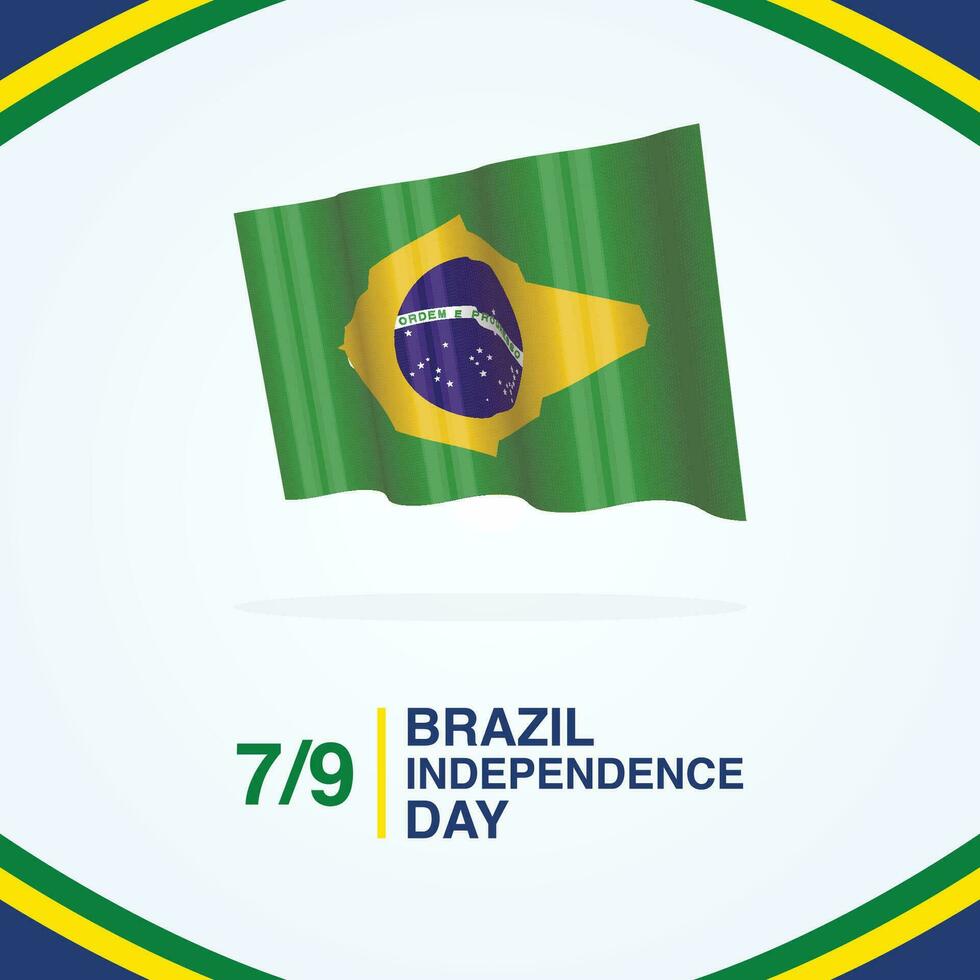 Brazil celebration brazilian independence carnival festive south america flag background feliz vector