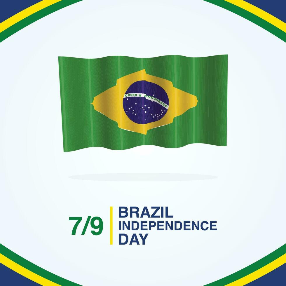 Brazil celebration brazilian independence carnival festive south america flag background feliz vector