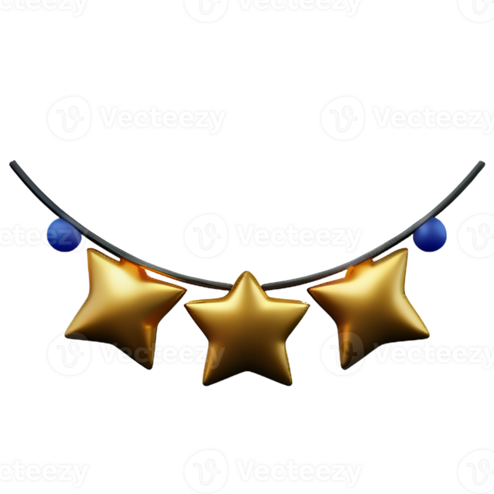 Party Banner Gold  AI Generative png