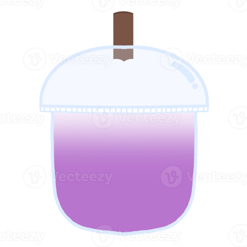 purple milk tea drink png