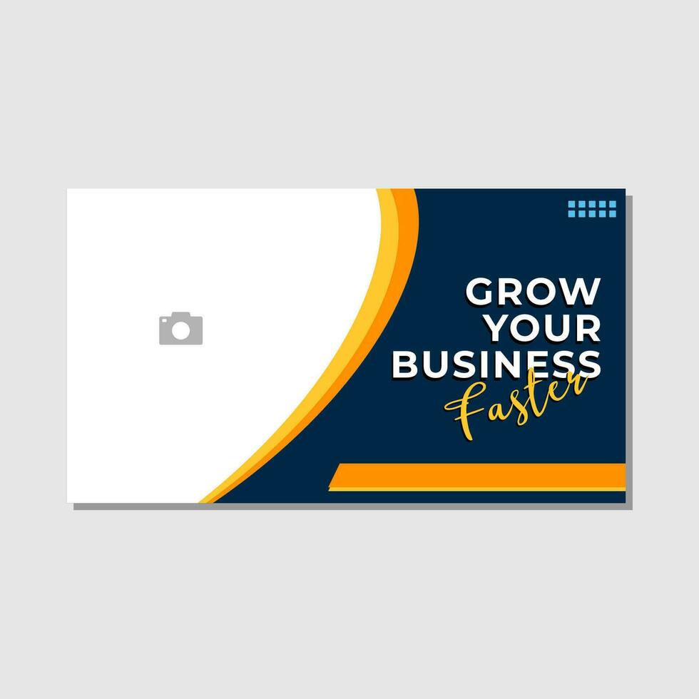 Thumbnail video business template design vector