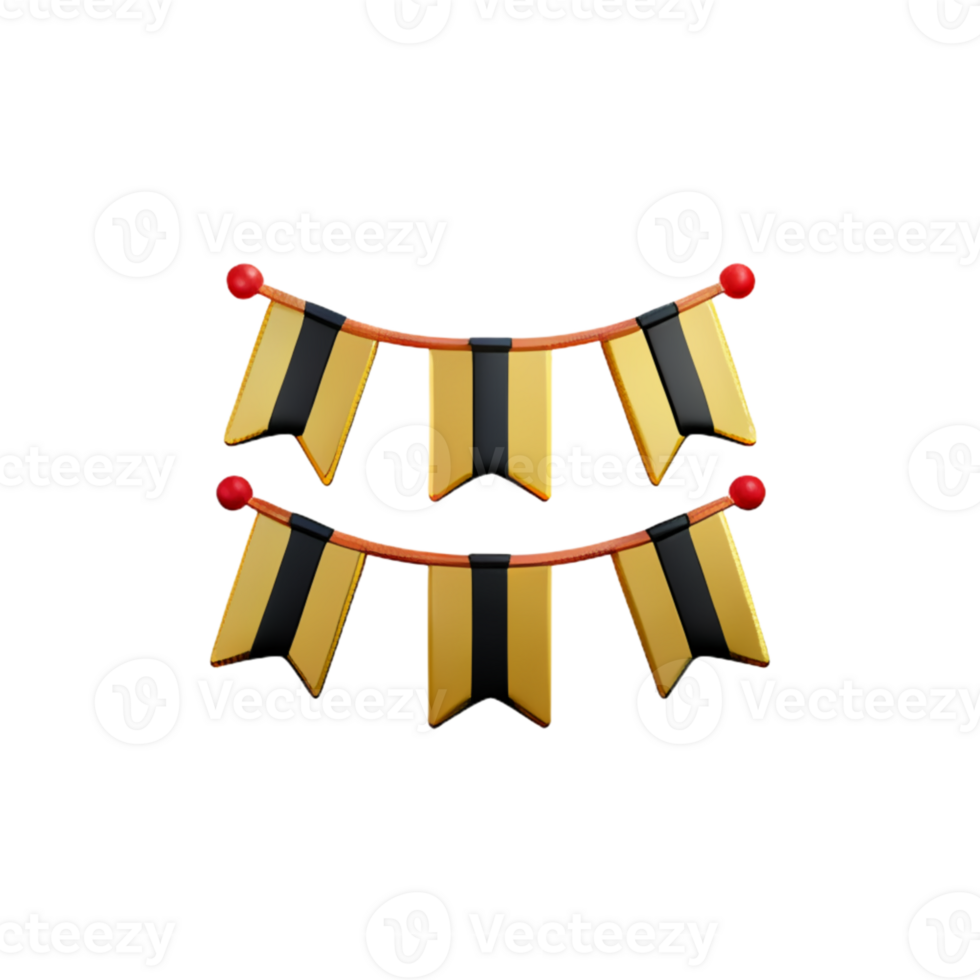 Party Banner Gold  AI Generative png