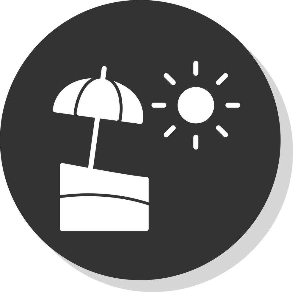 Sun Umbrella  Vector Icon Design