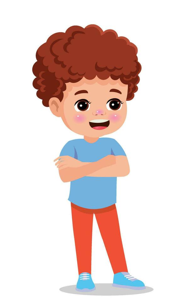 vector ilustración linda pequeño niños