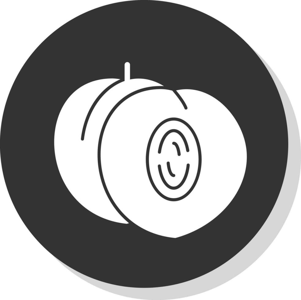 Nectarine Vector Icon Design