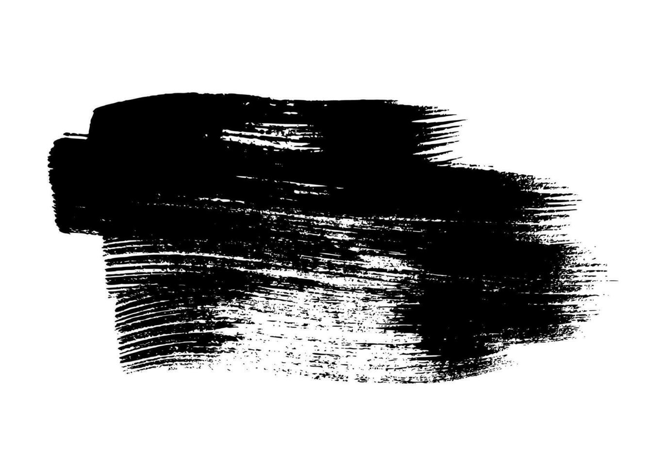 Black grunge brush stroke vector