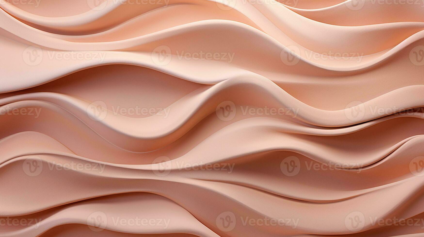 Generative AI, orange and beige modelling clay, gypsum or ceramic background and texture, curls and flowing forms photo
