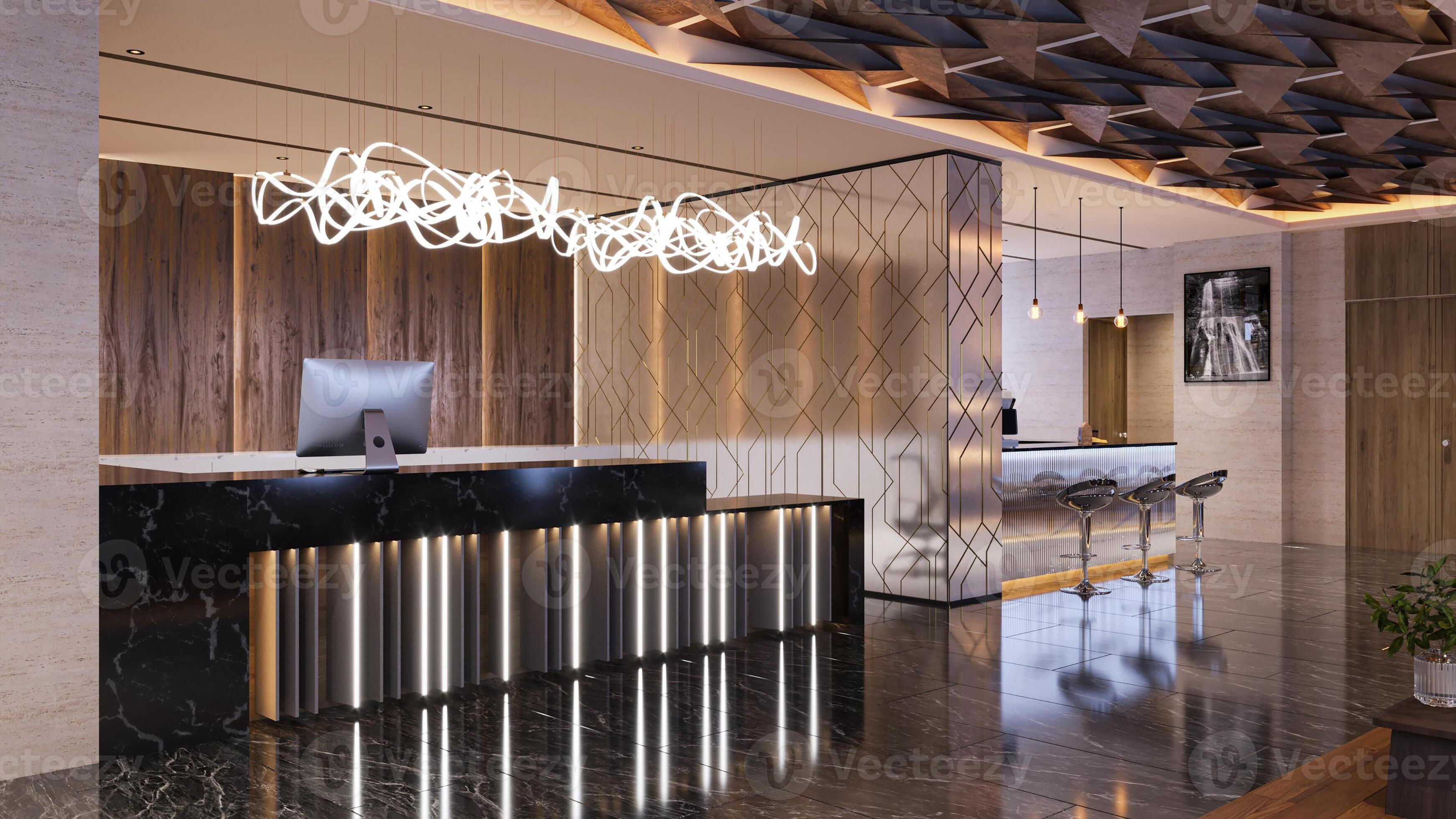 Designing a Modern Lobby with Home Architecture Inspiration for a hotel