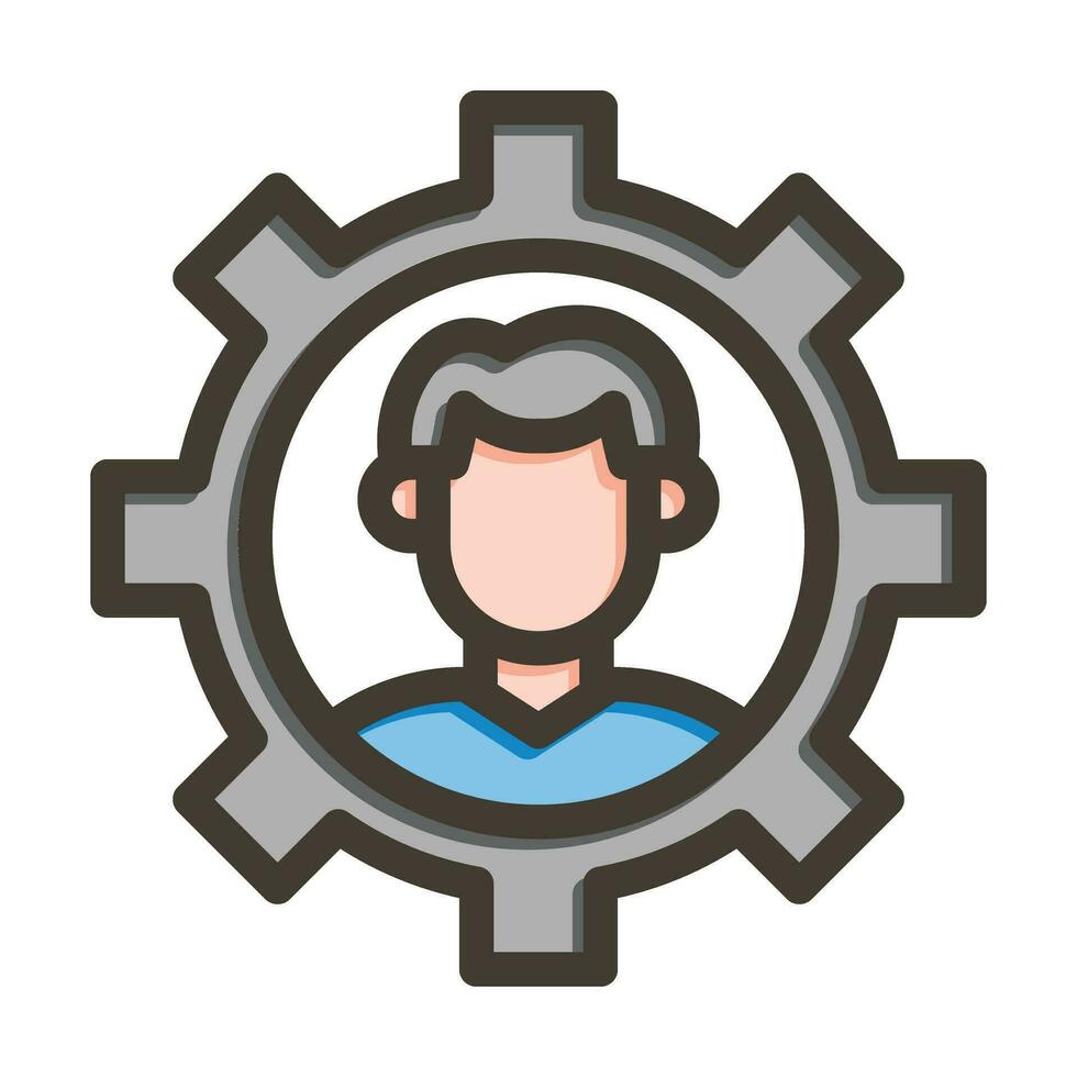 Management Vector Thick Line Filled Colors Icon For Personal And Commercial Use.