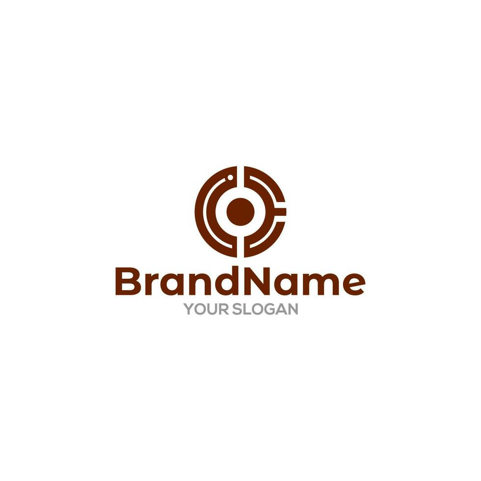 CE Circle Logo Design Vector