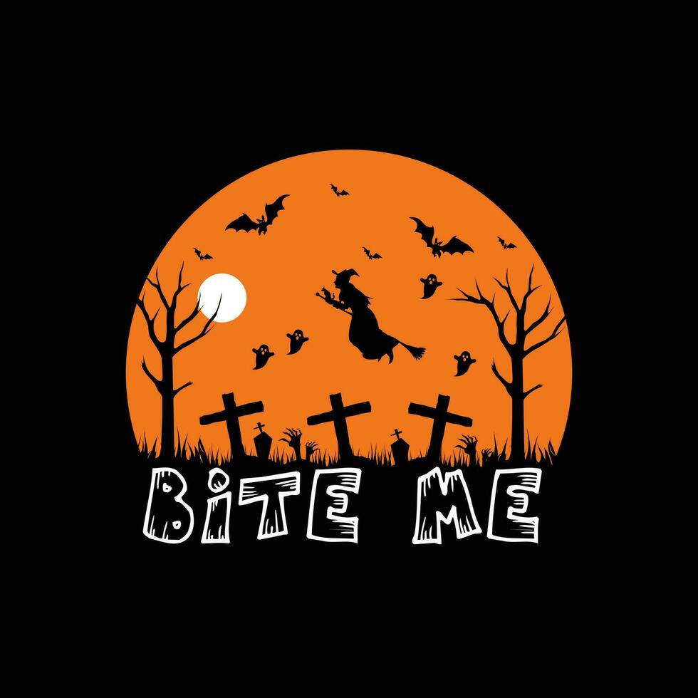 Halloween vector t-shirt design. Halloween t-shirt design. Can be used for Print mugs, sticker designs, greeting cards, posters, bags, and t-shirts.