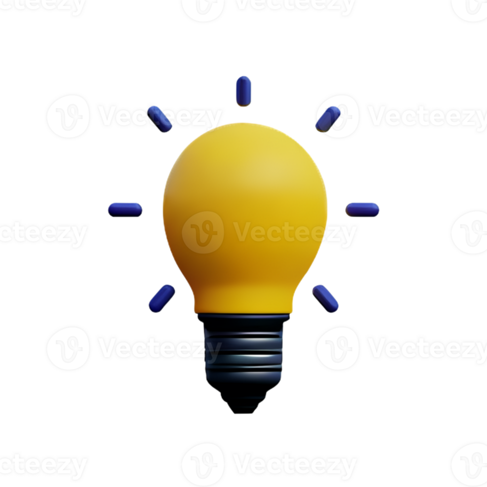 LightBulb Idea Lamp AI Generative png