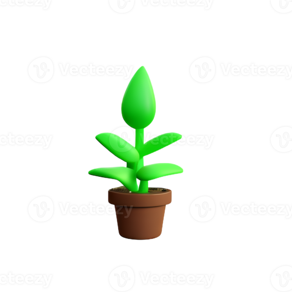 Plantshoot Pot Leaf AI Generative png