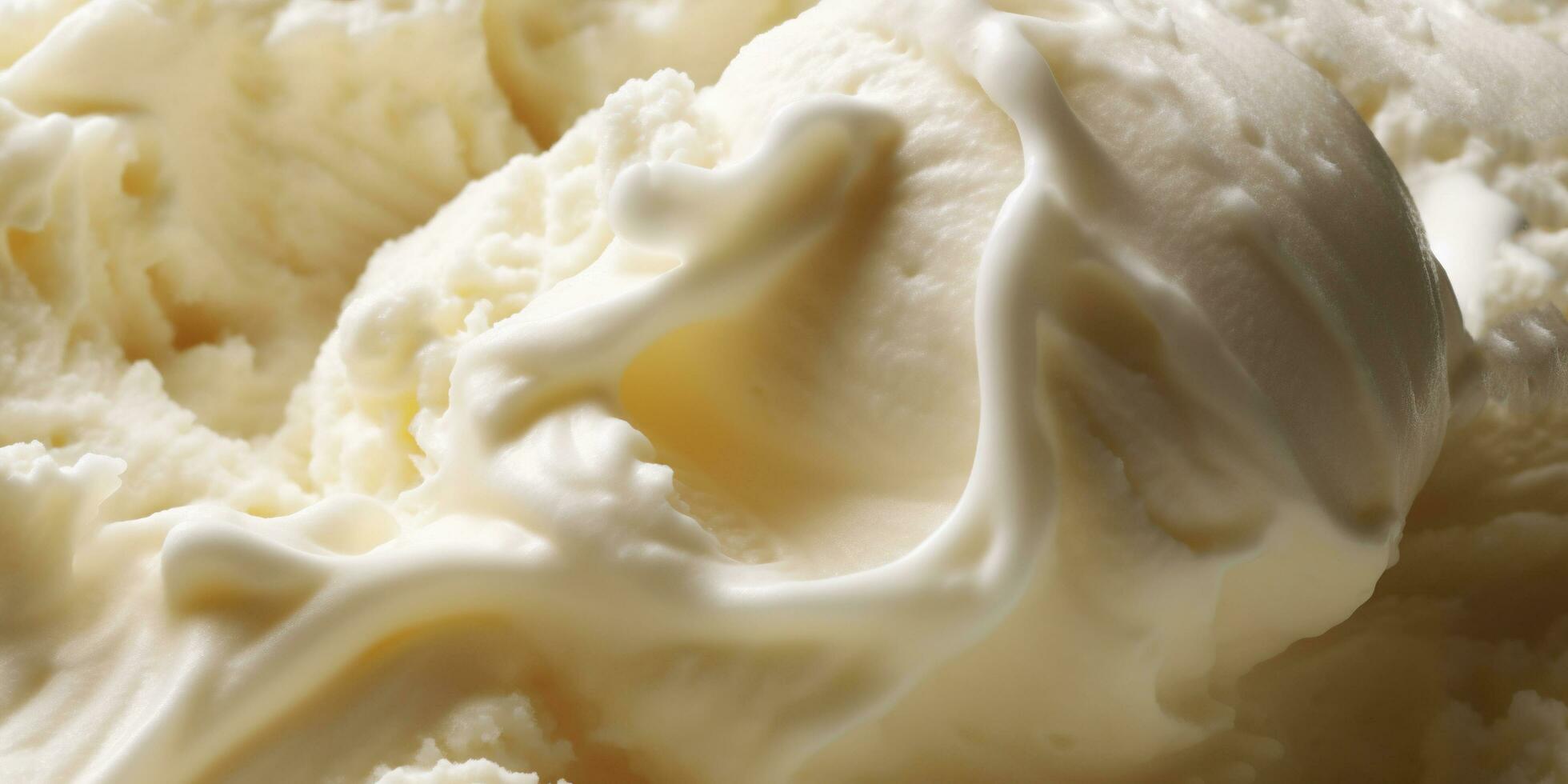 Generative AI, vanilla ice cream surface, close up texture of white ice cream like background. photo