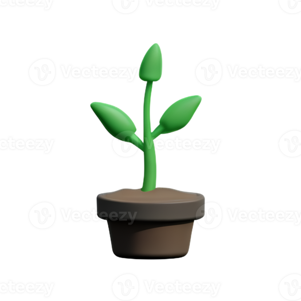 Plantshoot Pot Leaf AI Generative png