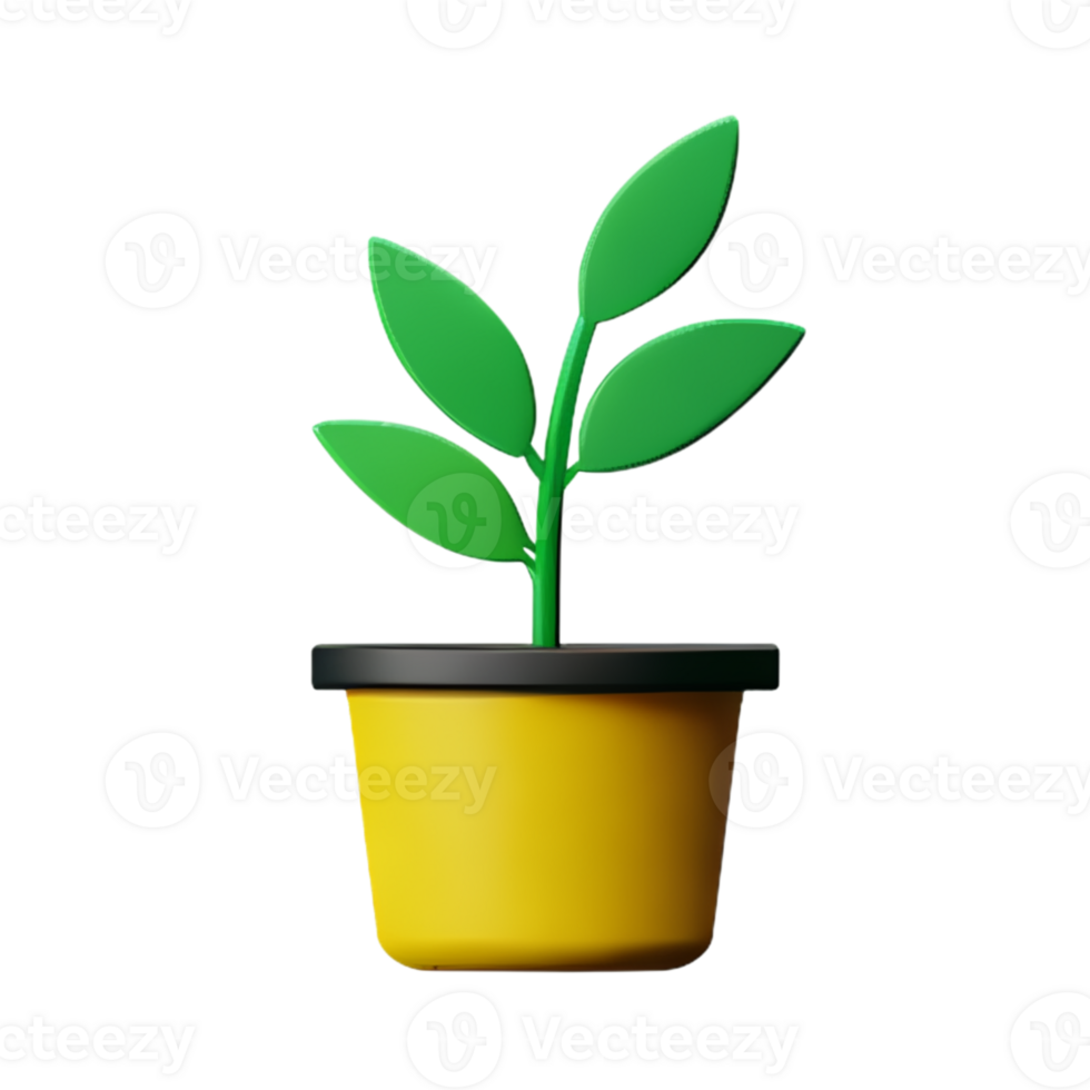 Plantshoot Pot Leaf AI Generative png