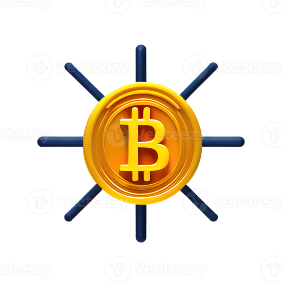 Bitcoin Money Currency AI Generative png