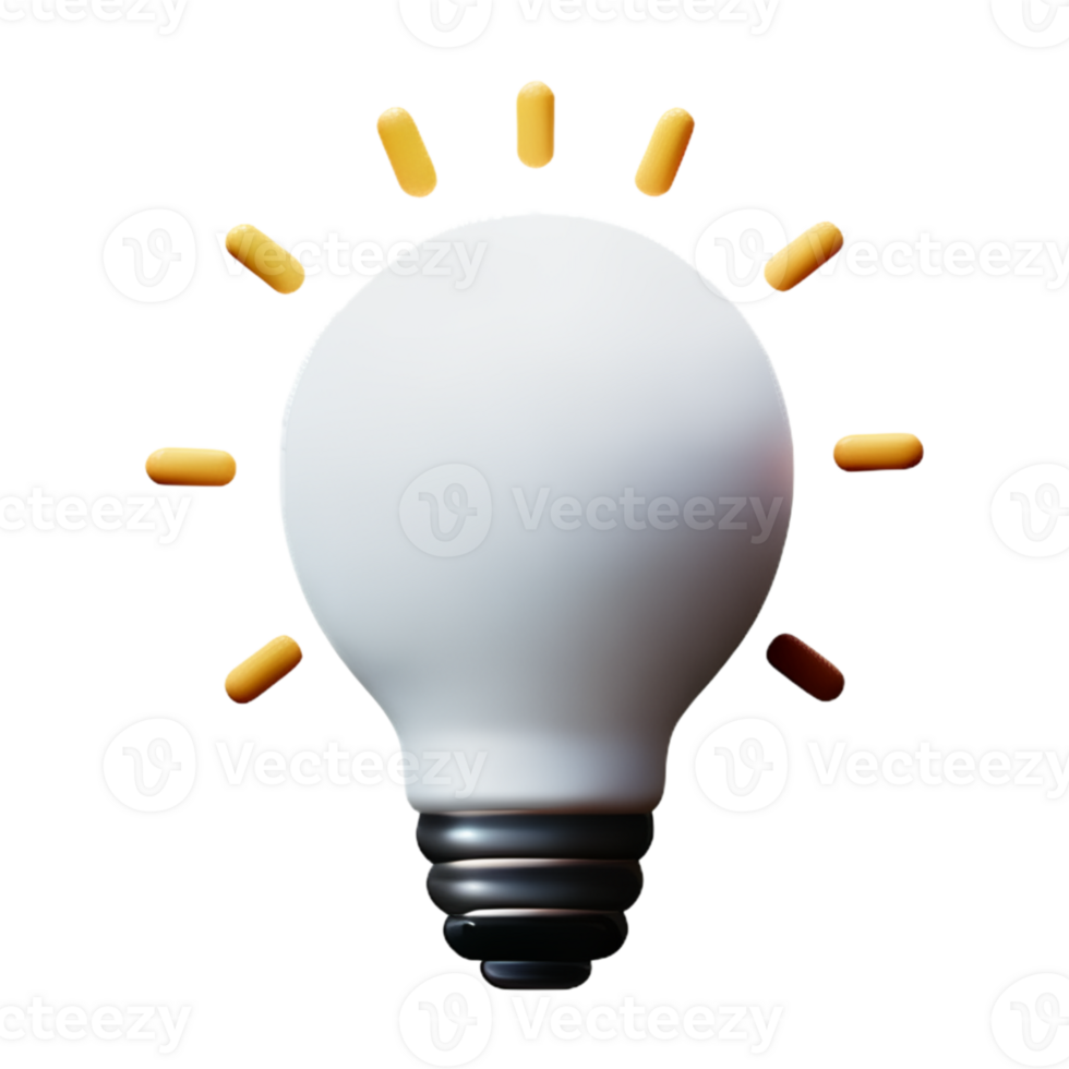 LightBulb Idea Lamp AI Generative png