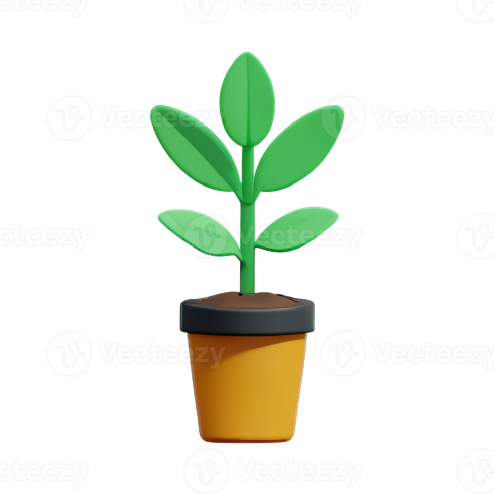 Plantshoot Pot Leaf AI Generative png