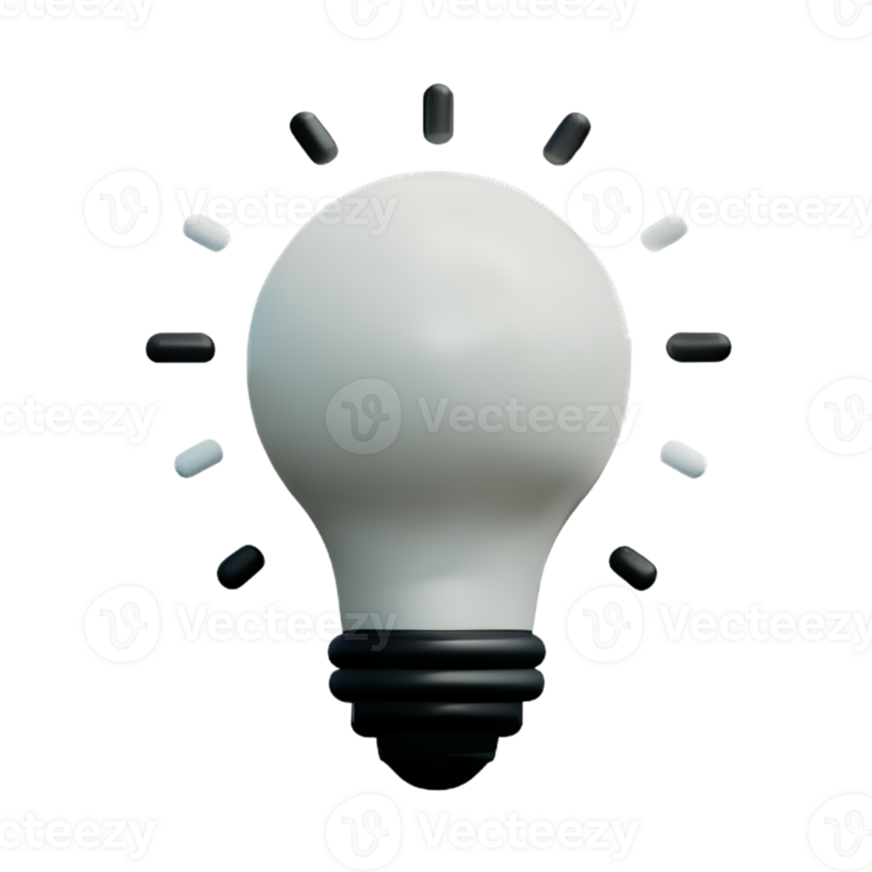 LightBulb Idea Lamp AI Generative png