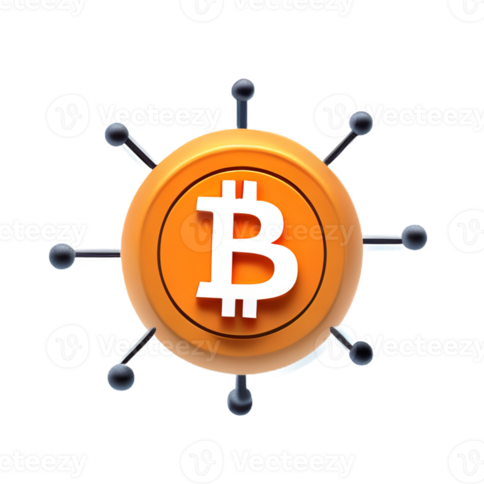 Bitcoin Money Currency AI Generative png