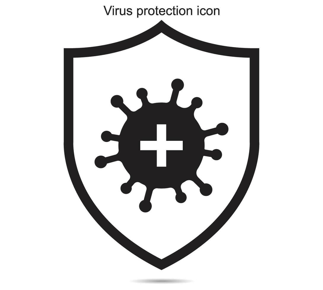 Virus protection icon, Vector illustration