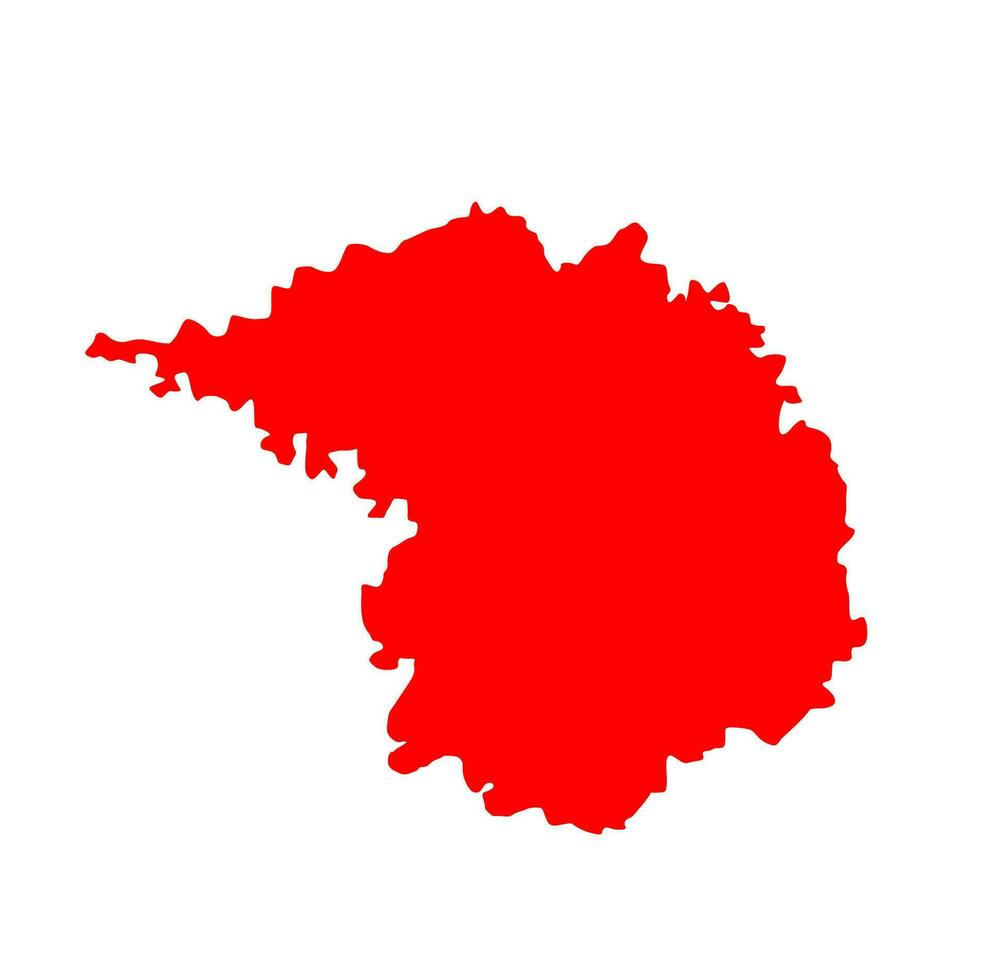 Hingoli dist map in red color. Hingoli is a district of Maharashtra. vector