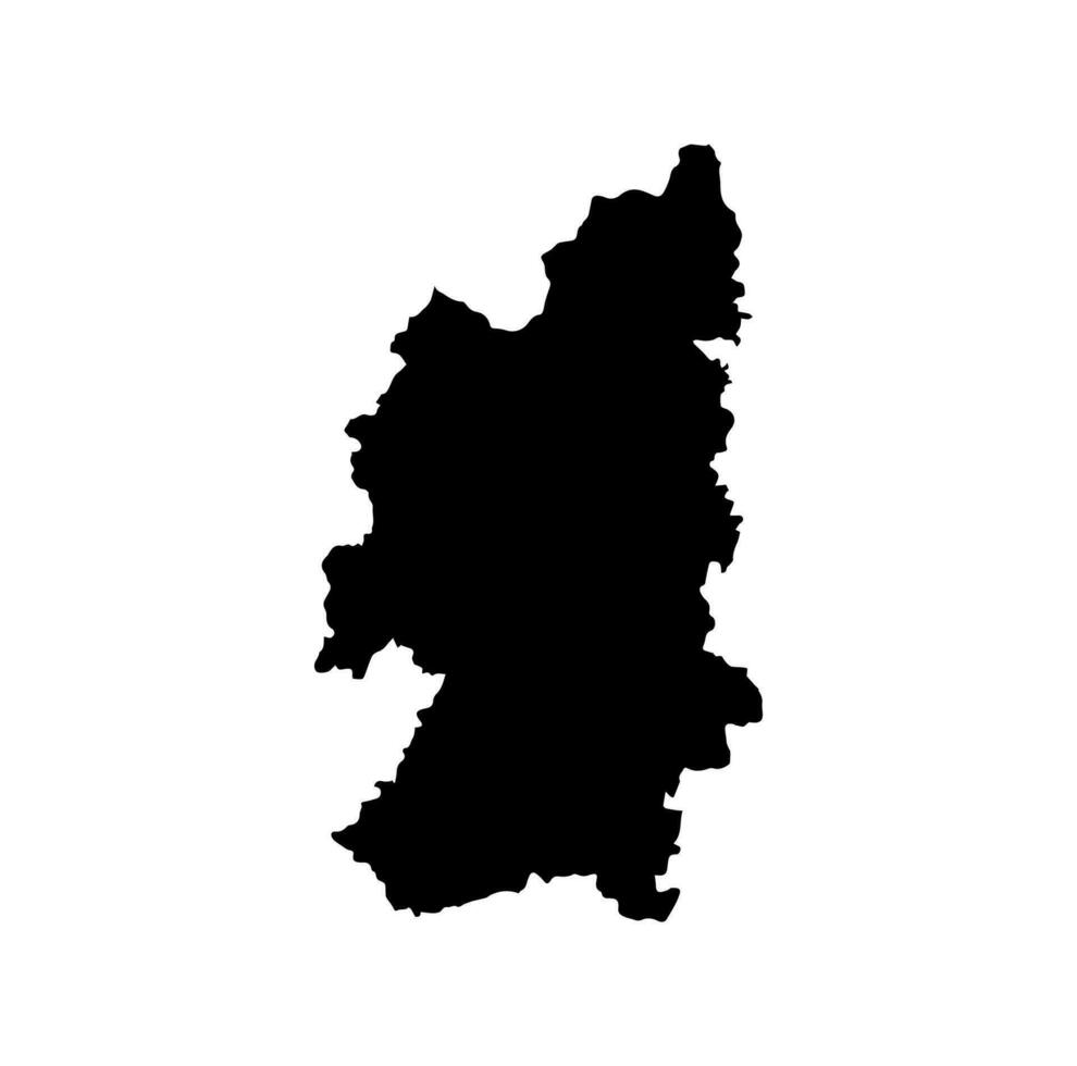 Buldhana district map in black color. Buldhana a dist of Maharashtra. vector
