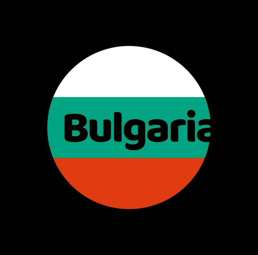 Bulgaria country map name vector typography.