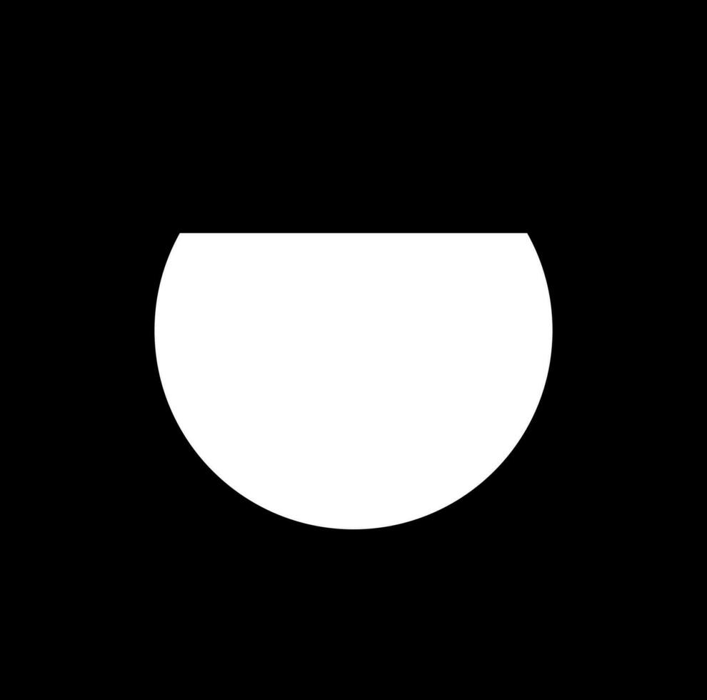 A half circle vector bowl icon.