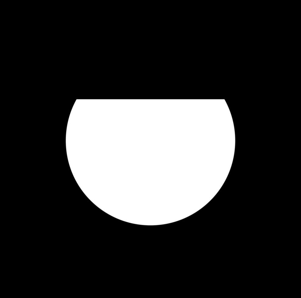 A half circle vector bowl icon.