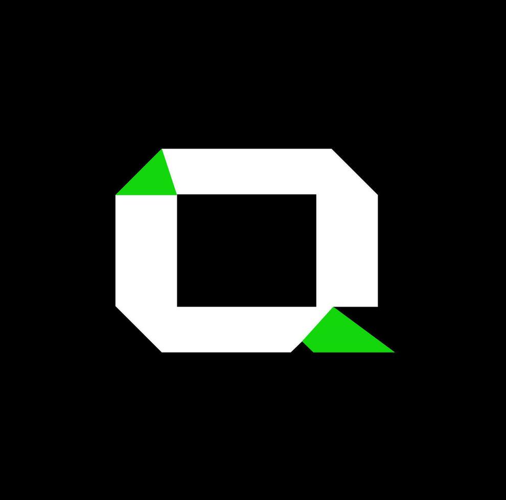 Q brand name typography monogram. vector