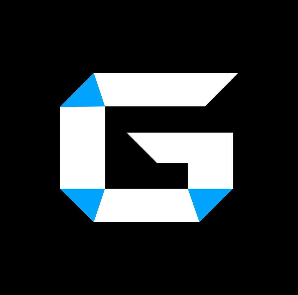 G brand name typography monogram. vector