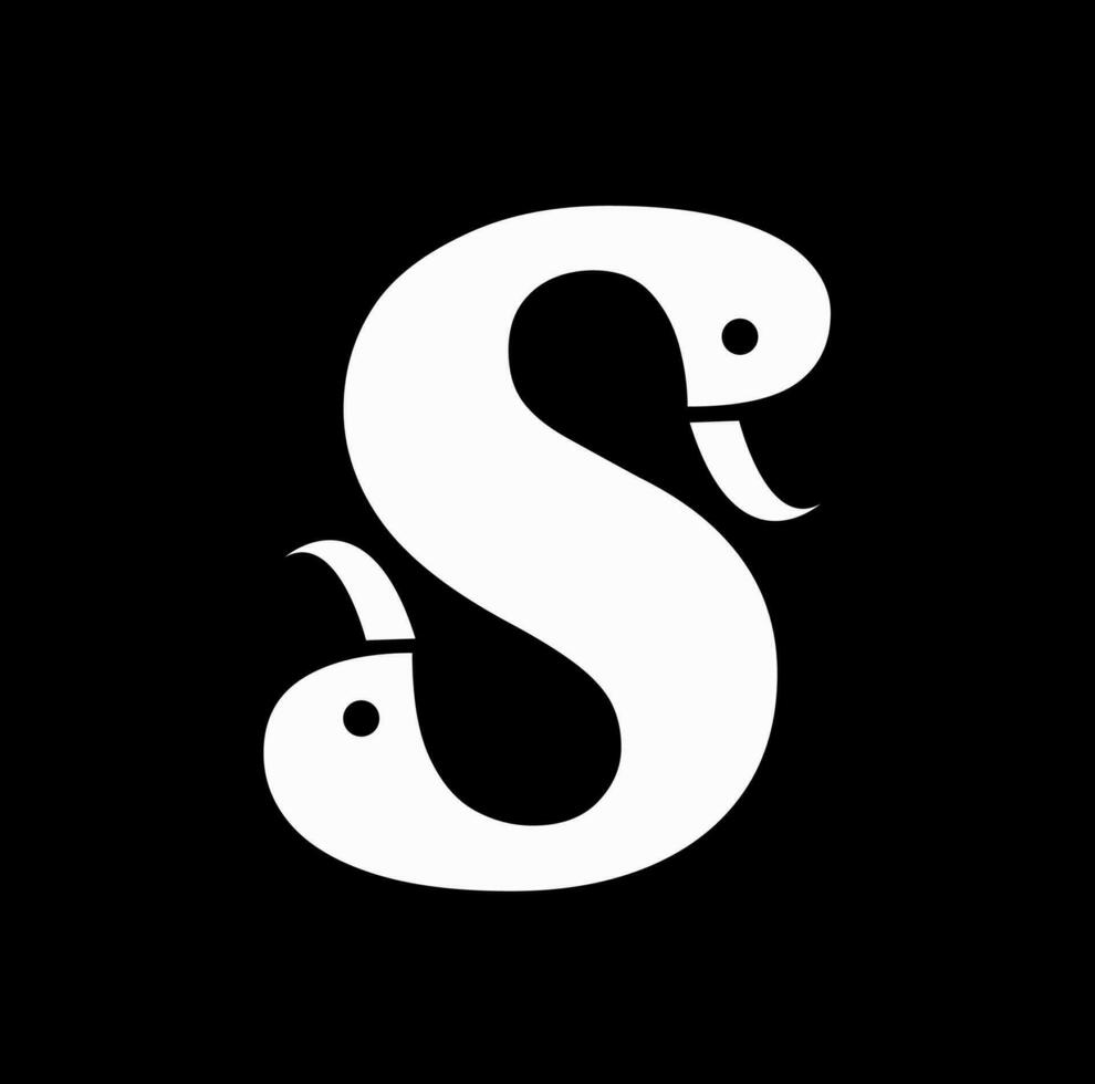 S with Swain face shape vector icon.