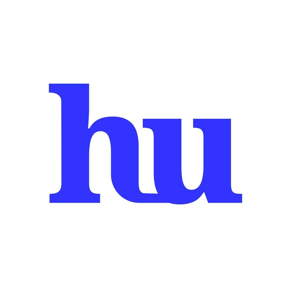 HWU company name initial letters icon. vector