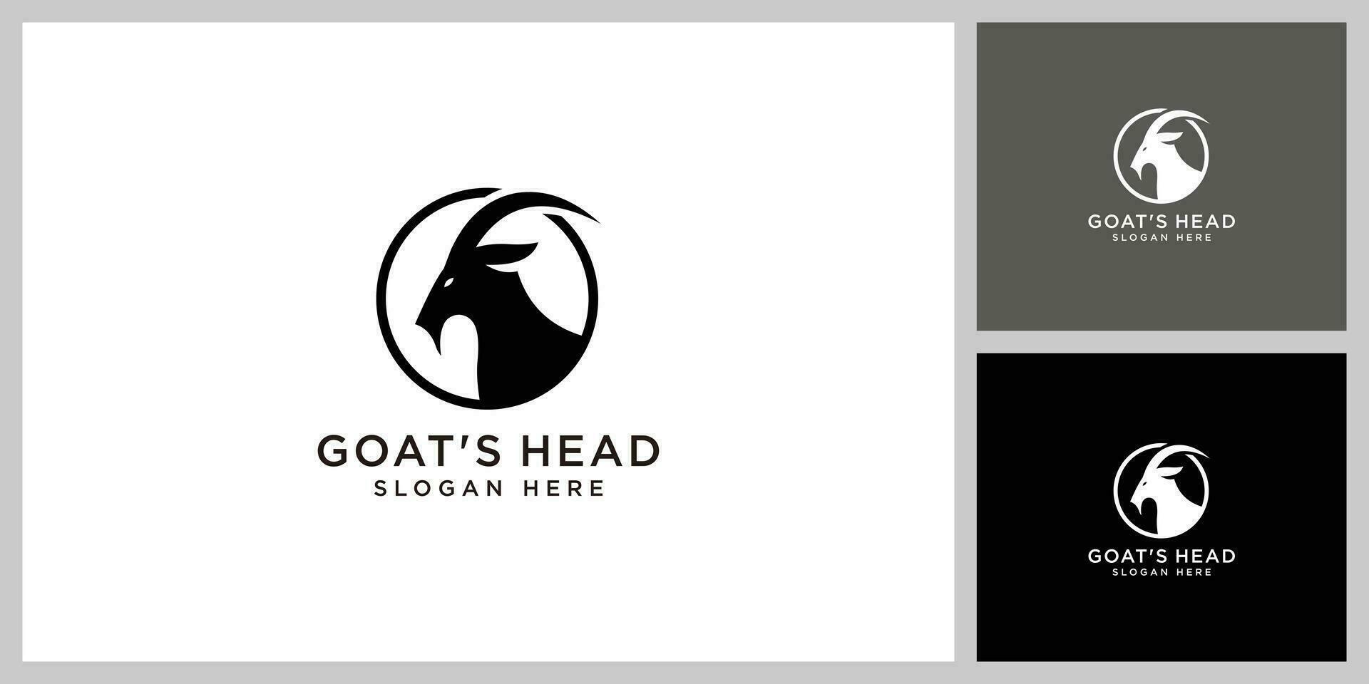 goat head logo vector design