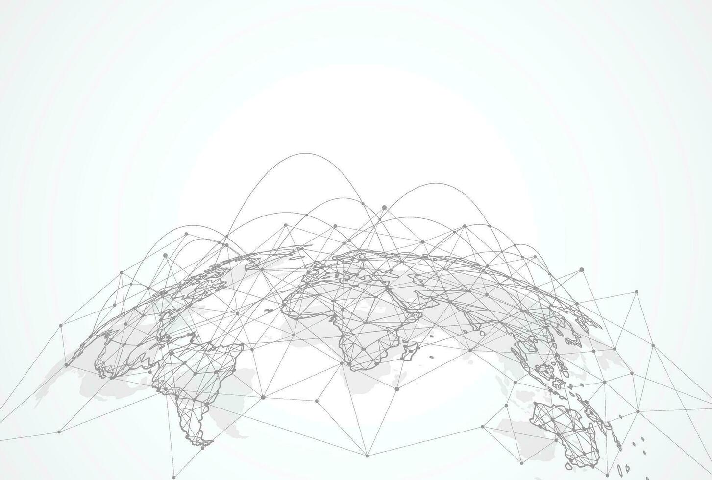 Global network connection. World map point and line composition concept of global business. Vector Illustration