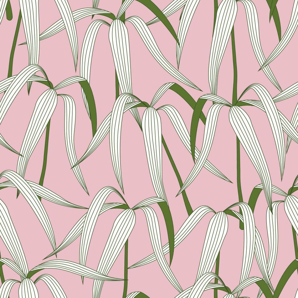 Floral seamless pattern with leaves. tropical background vector