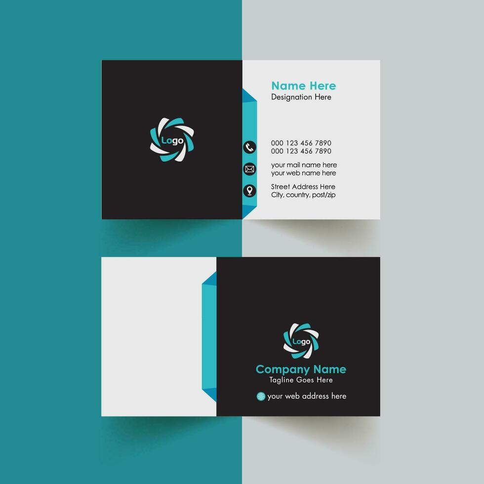 Modern creative business card design template vector