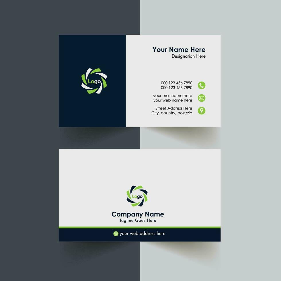 Modern creative business card design template vector