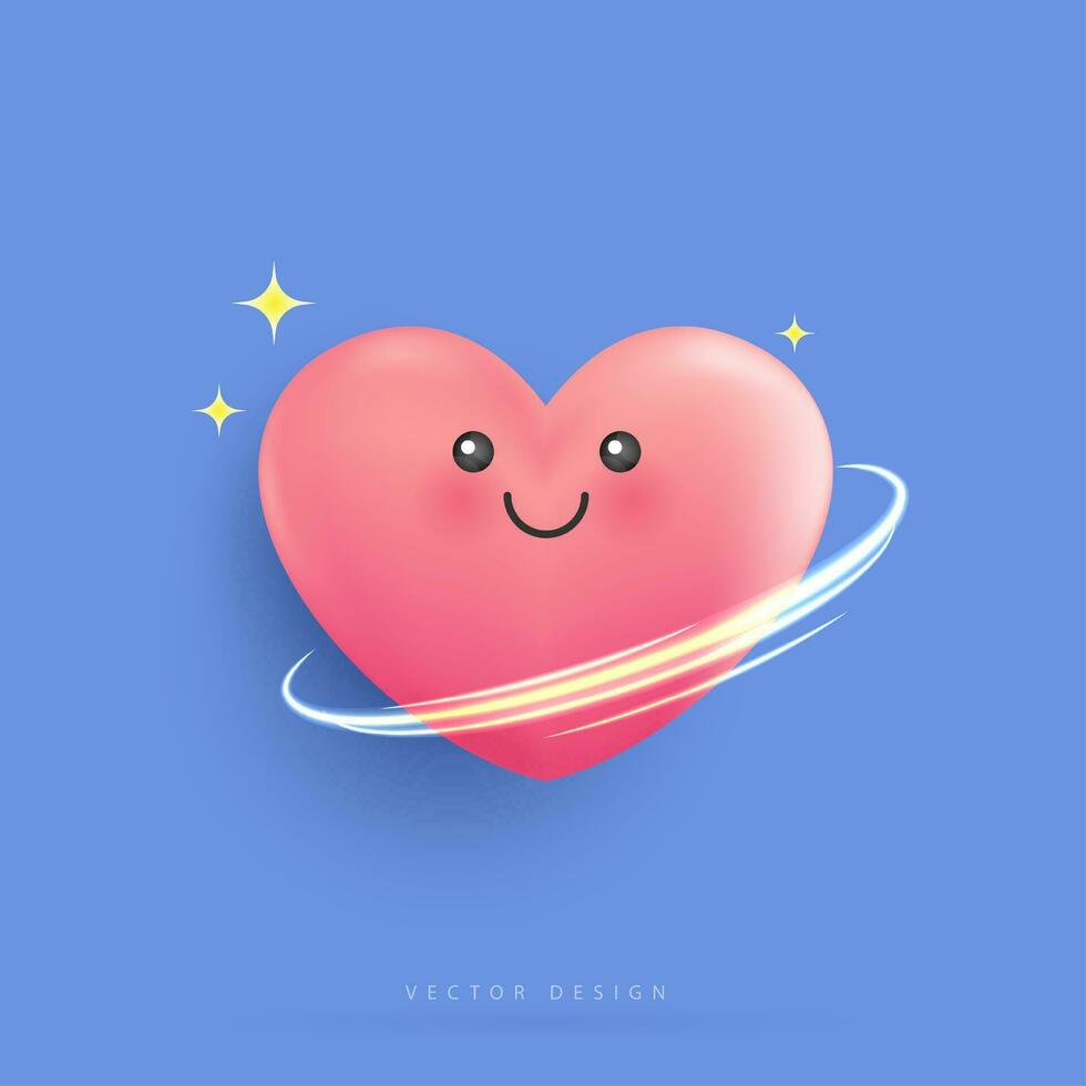 Cartoon heart is healthy and strong heart character concept. funny cute smiling happy heart for medical apps, health care, hospital. cartoon character style. vector design.