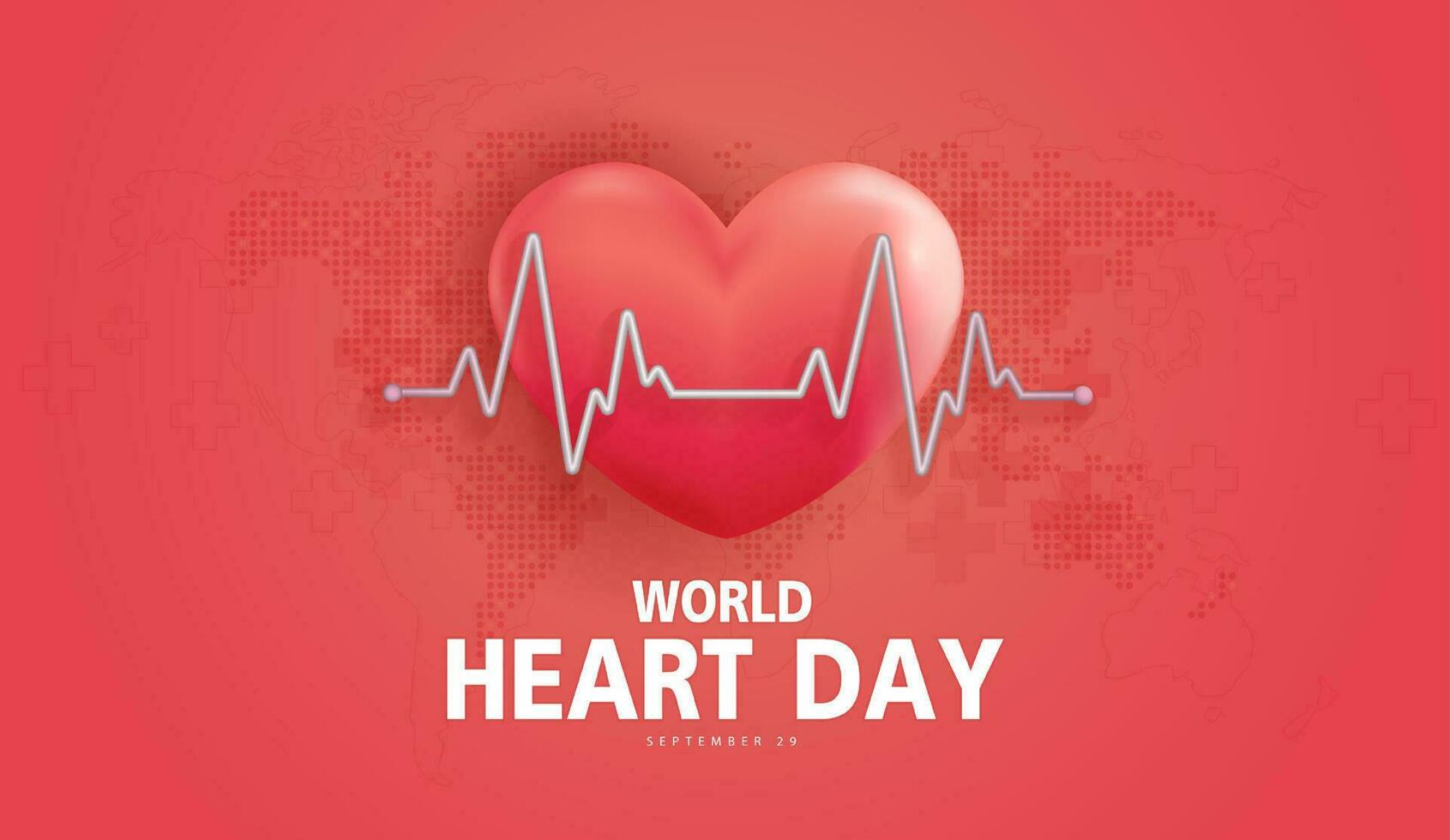 World heart day concept. heartbeat with beat monitor pulse line for medical apps and websites. heart pulse, heartbeat lone, cardiogram. heart rhythm, electrocardiogram. healthy lifestyle. vector. vector