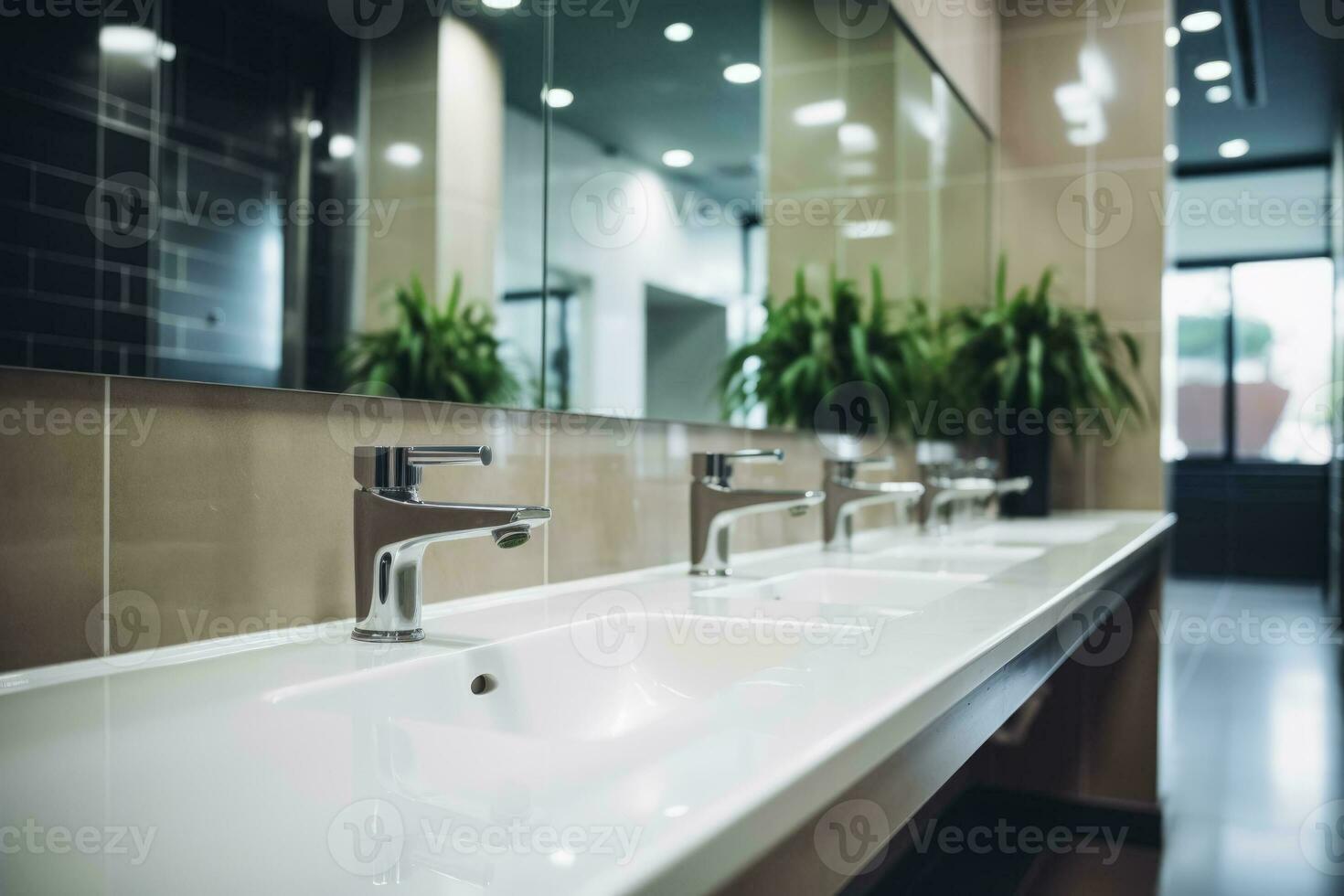 Hygiene practices in public restrooms and washrooms 28894273 Stock