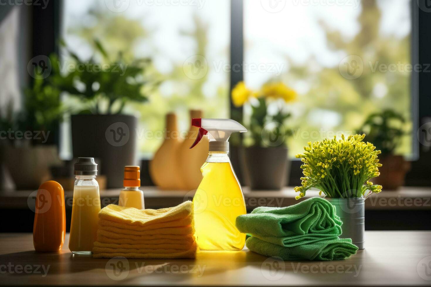 Hygiene routines for maintaining a clean home photo