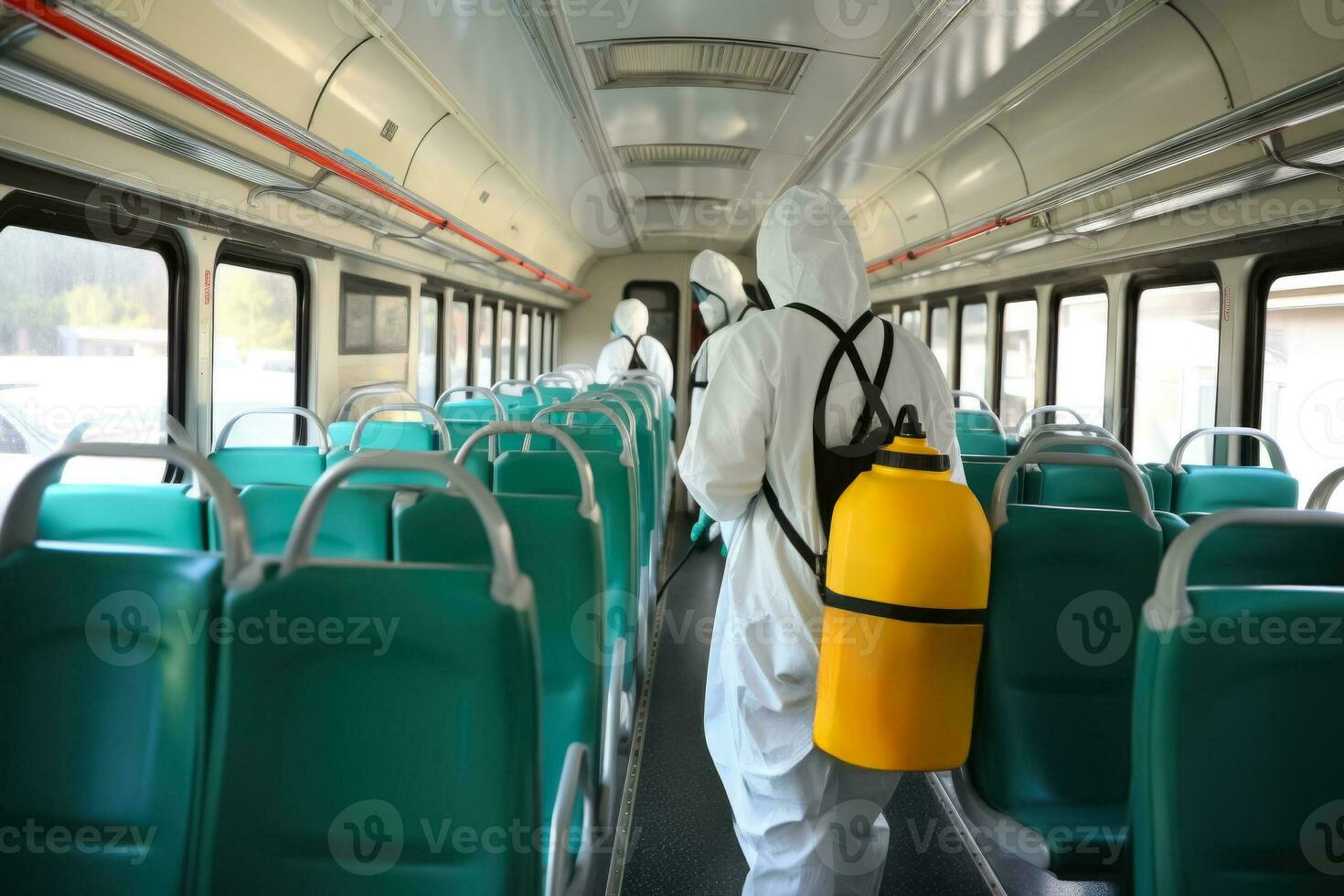 Sanitizing measures on public transportation photo