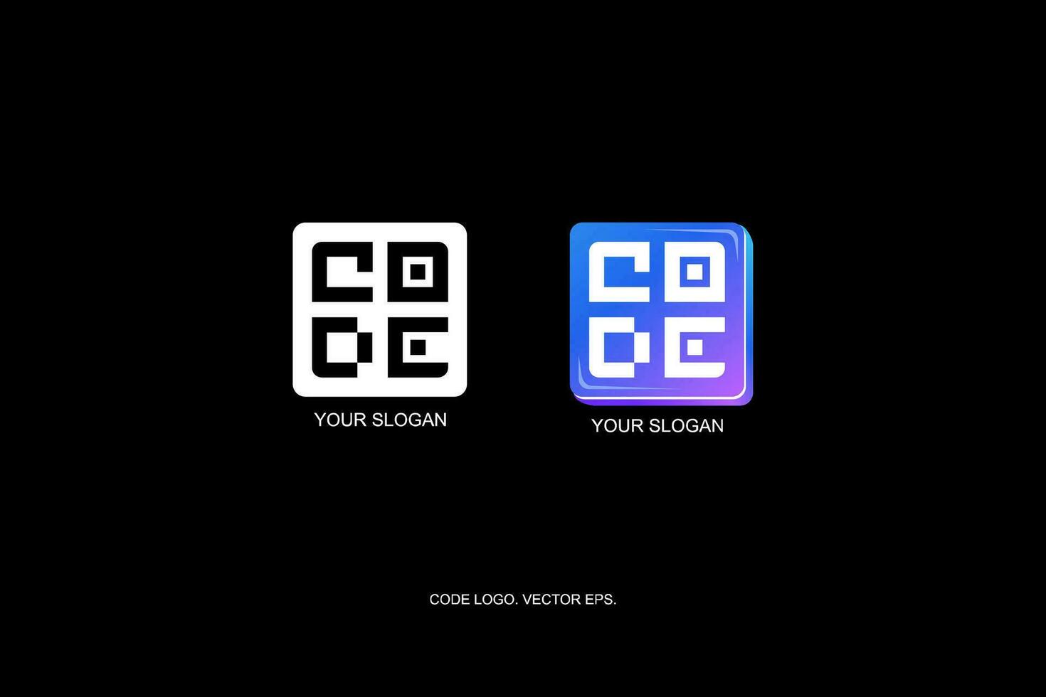 modern code logo vector