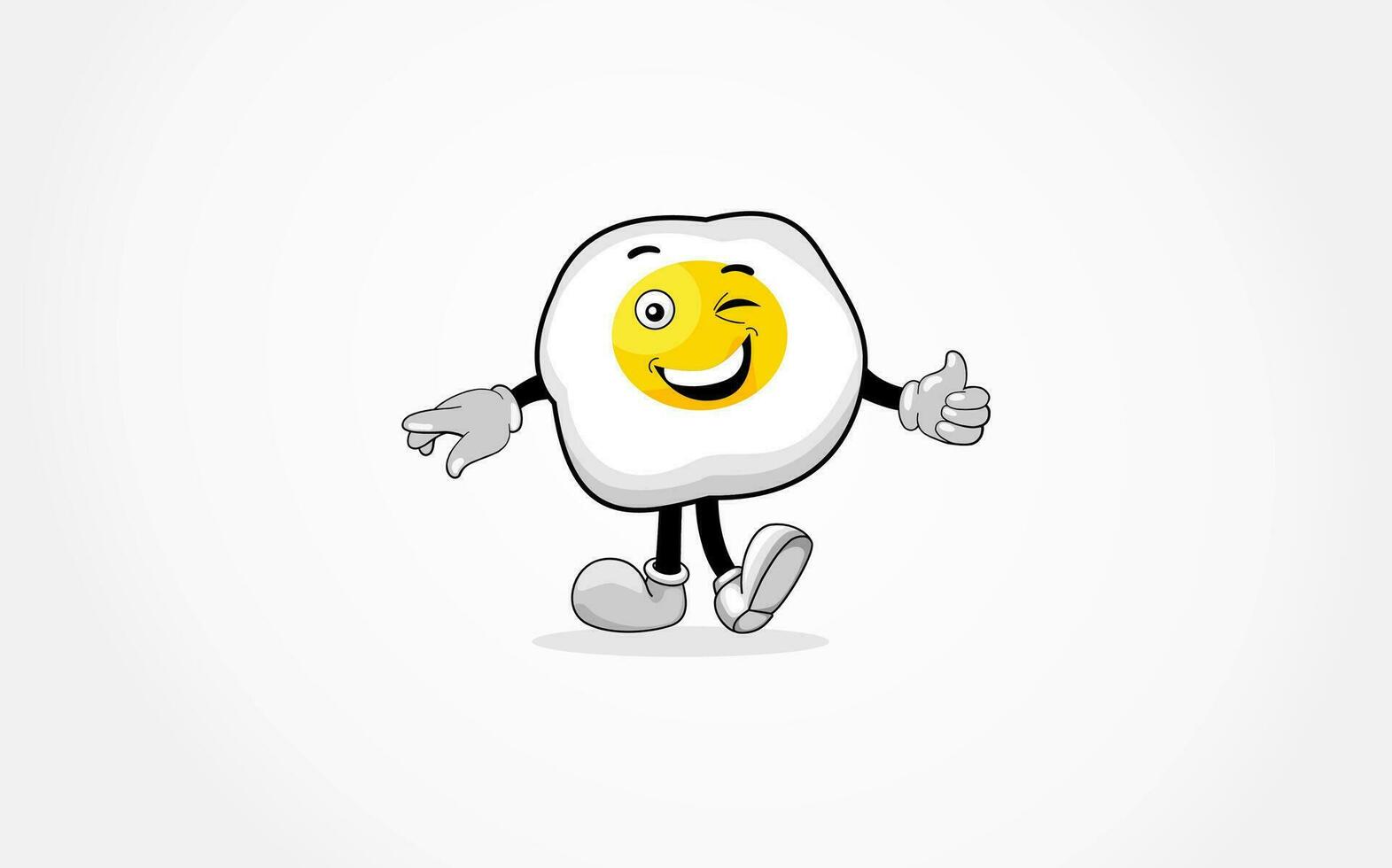 an egg character with arms and legs vector