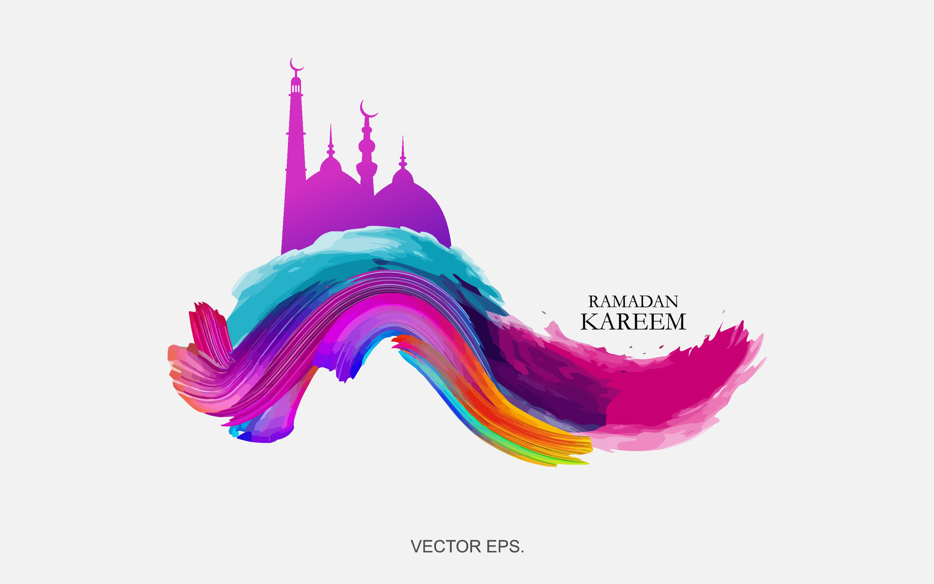 colorful abstract background with a mosque 28894517 Vector Art at Vecteezy